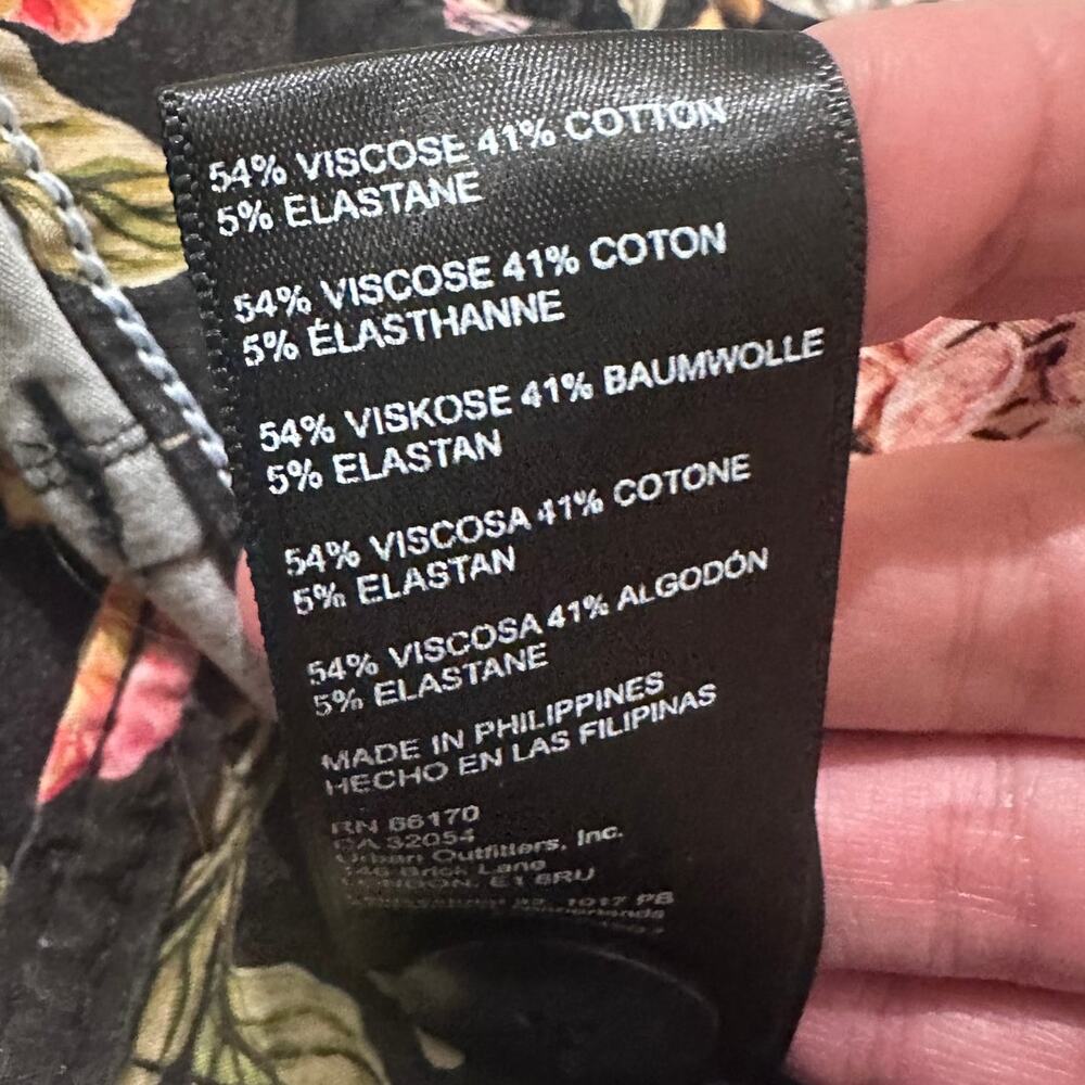 Maeve by Anthropologie The Colette Cropped Wide-Leg Pants Black Floral Print, 28 - Picture 4 of 9